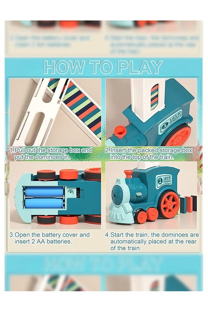 Automatic Domino Train Toy Set With 120pcs Domino Blocks For Kids Boys And Girls - Image 5
