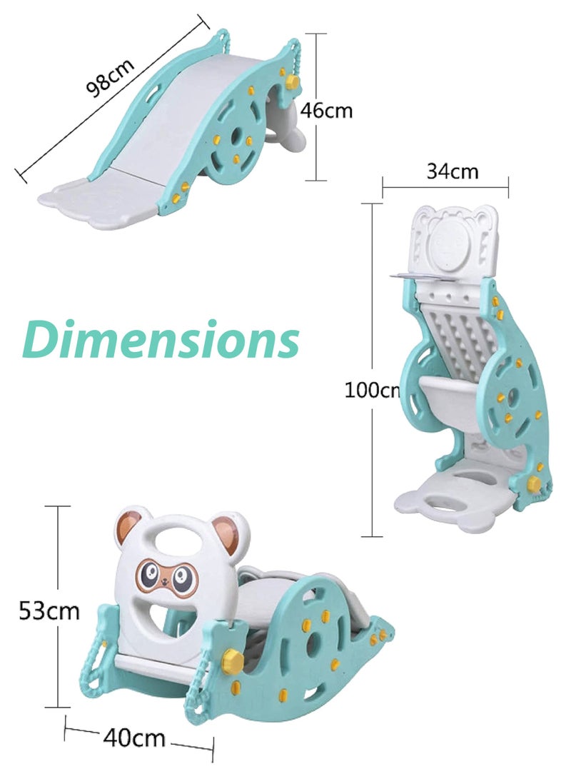Toshionics 3 in 1 Kids Rocking Chair with Baby Slide and Basketball Stand Safe & Durable Foldable Multi-Functional Indoor and Outdoor Children Fun Play Set for Toddlers Ages 1 to 3 – Portable Convertible Sports Playset Furniture for Kids  - Image 5