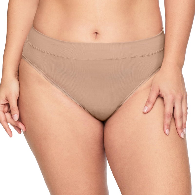 Warner's Warners Women'sNo Pinching, No Problem Dig-Free High Waist Hi-Cut WRW253HC11, Toasted Almond, Large - Image 2