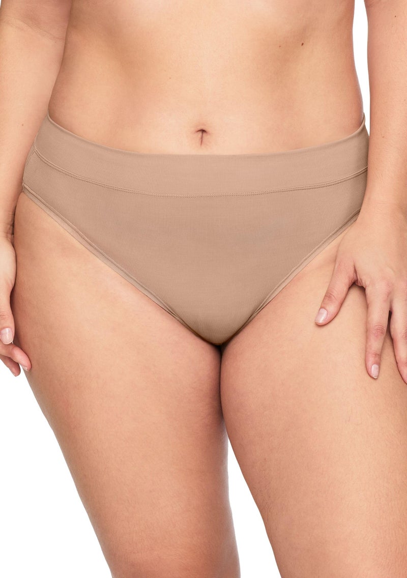Warner's Warners Women'sNo Pinching, No Problem Dig-Free High Waist Hi-Cut WRW253HC11, Toasted Almond, Large - Image 1