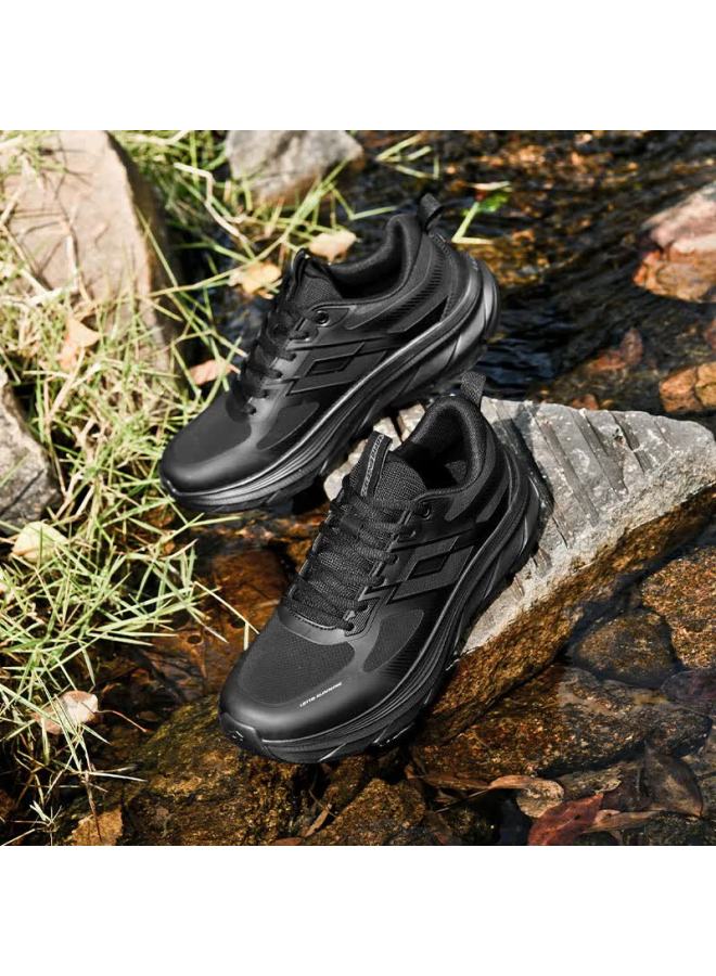 Lotto Men's Hiking Shoes Outdoor Waterproof Leather Trail Running Shoes 5958 Black Size 43 - Image 1