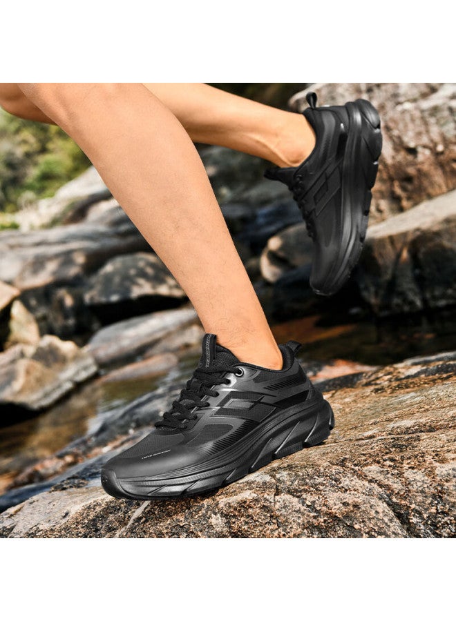 Lotto Men's Hiking Shoes Outdoor Waterproof Leather Trail Running Shoes 5958 Black Size 43 - Image 2