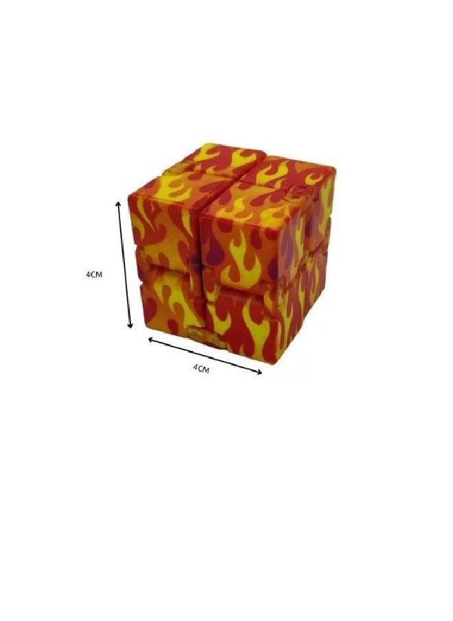 ماركة غير محددة Infinity Cube Fidget Toy For Kids And Adults, Relieve Stress & Anxiety Cool Hand Mini Toy, Kill Time Toys Infinite Cube Flames  - Image 2