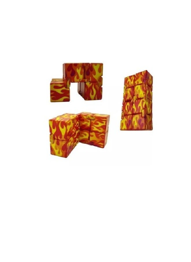 ماركة غير محددة Infinity Cube Fidget Toy For Kids And Adults, Relieve Stress & Anxiety Cool Hand Mini Toy, Kill Time Toys Infinite Cube Flames  - Image 4