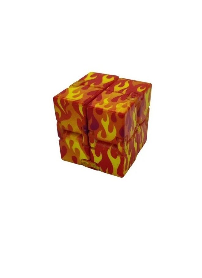 ماركة غير محددة Infinity Cube Fidget Toy For Kids And Adults, Relieve Stress & Anxiety Cool Hand Mini Toy, Kill Time Toys Infinite Cube Flames  - Image 5