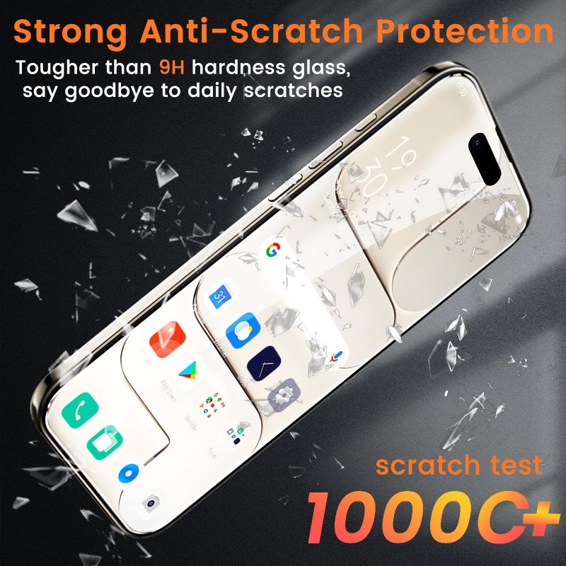 Lesakit 4 Pack Privacy Screen Protector for iPhone 17 Air 6.5-Inch with 4 Pack Camera Lens Protector, Anti Spy Tempered Glass Film 9H Hardness Bubble Free Case Friendly - Image 4