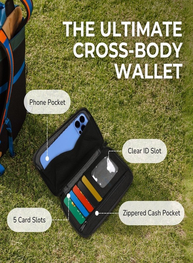 KAVU Go Time Bi-Fold Crossbody Wallet with Rope Strap, Black - Image 4