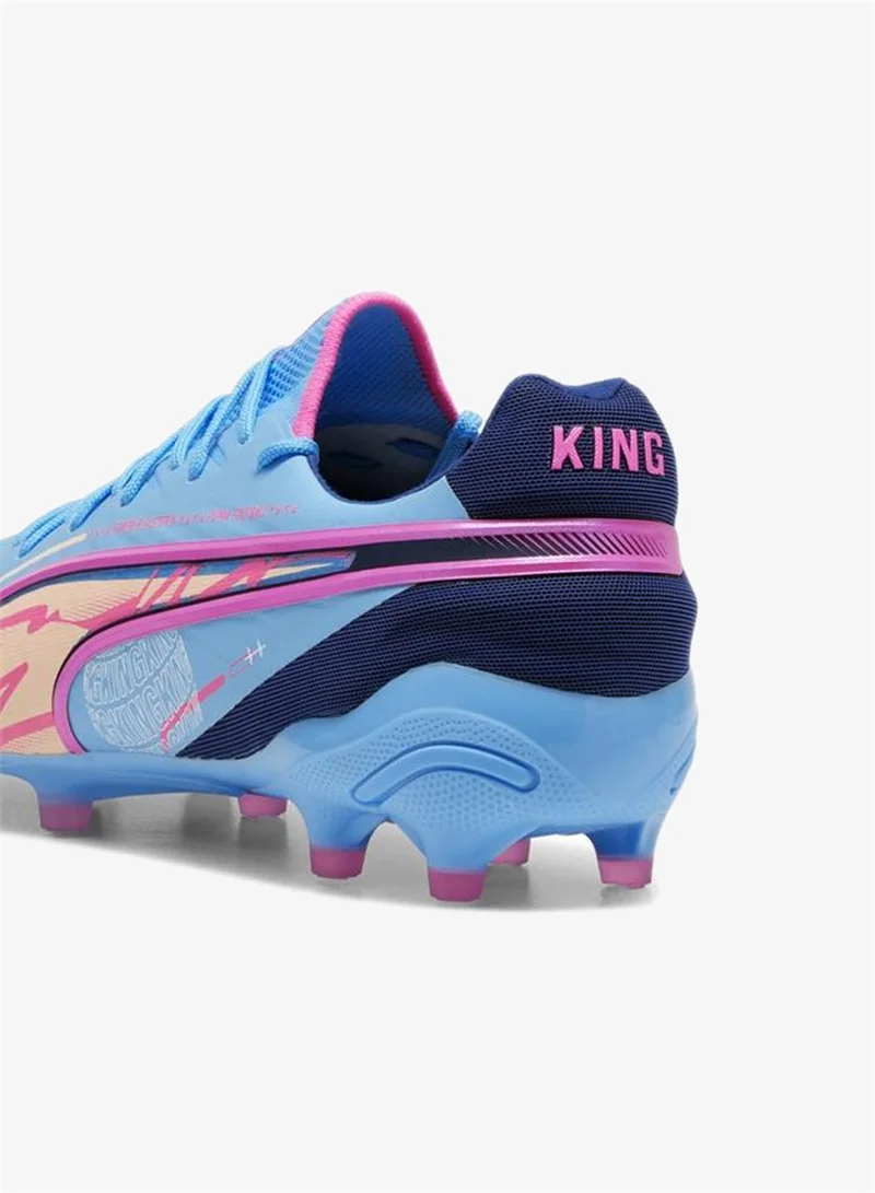 Puma Luminous Blue-Poison Pink-Blazing Blue KING ULTIMATE VOLUME UP FG/AG Football Boots Unisex for Men | Best Price UAE