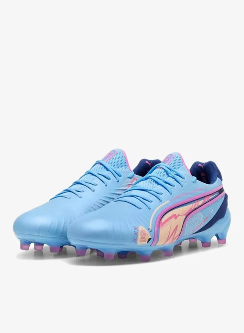 Puma Luminous Blue-Poison Pink-Blazing Blue KING ULTIMATE VOLUME UP FG/AG Football Boots Unisex for Men | Best Price UAE