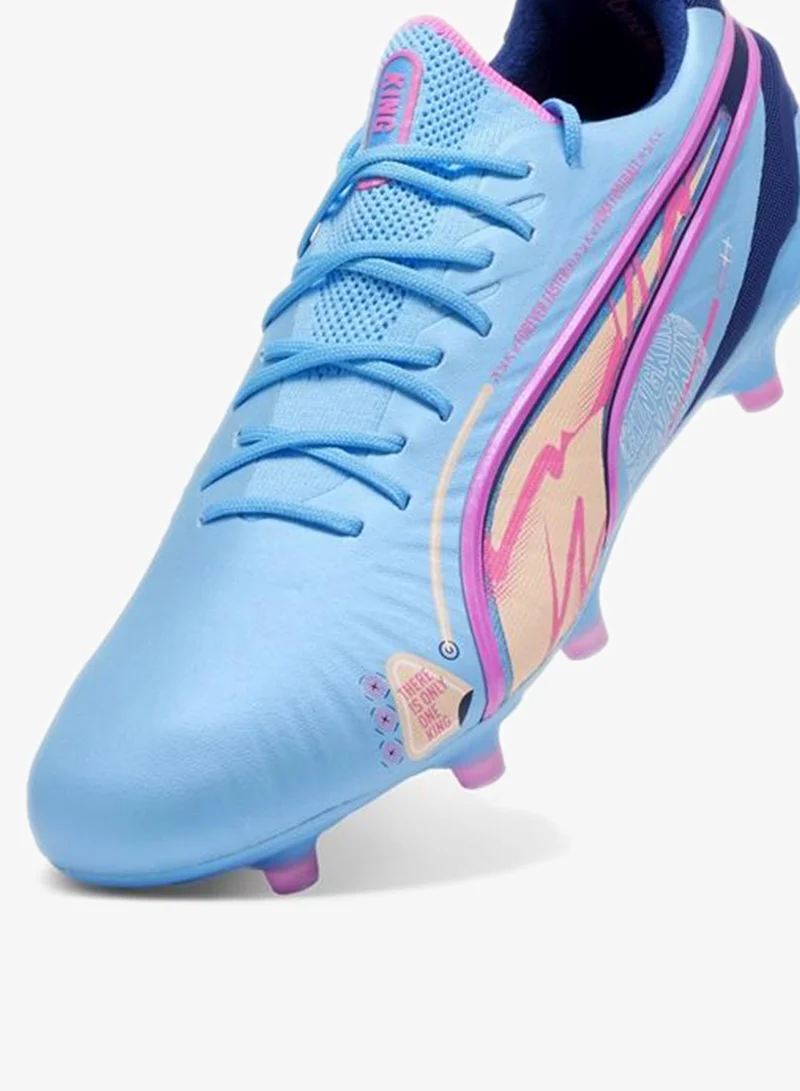 Puma Luminous Blue-Poison Pink-Blazing Blue KING ULTIMATE VOLUME UP FG/AG Football Boots Unisex for Men | Best Price UAE