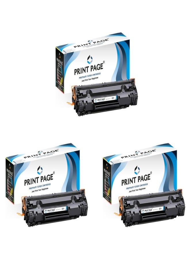 Print Page 85A Toner Cartridge Compatible for LJ Printers P1102 , P1102w , M1132 , M1212 , M1214 , M1217 (Set of 3) - Image 1