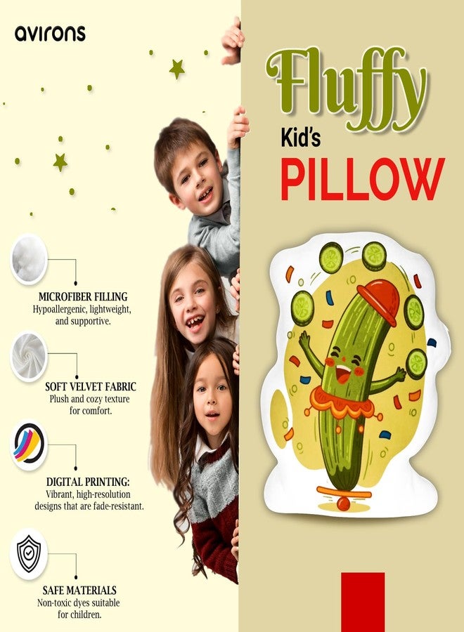 Avirons Fun and Cozy Cucumber Pillow for Kids – Soft, Plush, and Snuggly Cushion Perfect for Sleep, Play, or Relaxing, Bringing Cucmber-Themed Comfort to Their Room - Image 4