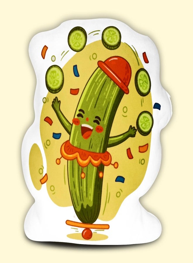 Avirons Fun and Cozy Cucumber Pillow for Kids – Soft, Plush, and Snuggly Cushion Perfect for Sleep, Play, or Relaxing, Bringing Cucmber-Themed Comfort to Their Room - Image 1