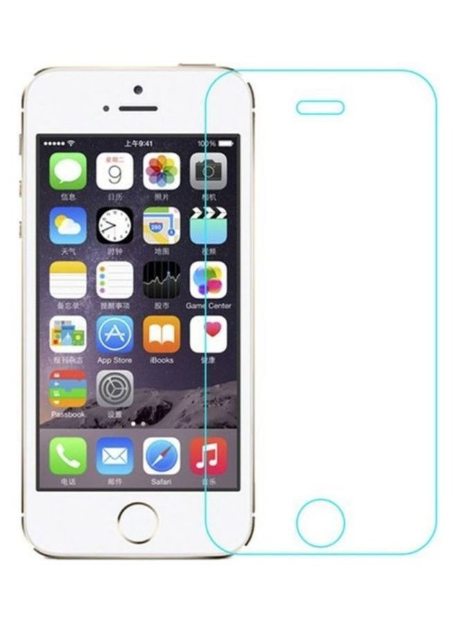 BORTONY Tempered Glass Screen Protector For Apple iPhone 5/5S Clear/Blue - Image 1