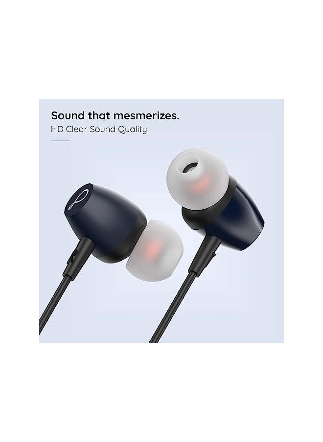 Pebble - Buzz Touch Bluetooth In Ear Neckband 15 Hours Playtime Fast Charging Voice Assistant Ultra Low Latency Tws Earphones Bletooth 5.0 Blue - Image 1