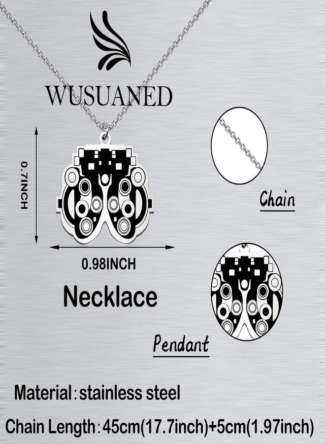 WUSUANED Funny Eye Doctor Necklace Optometry Jewelry Vision Gift Optician Ophthalmic Gifts - Image 2