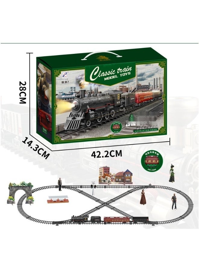 Children's Electric Train Set with Realistic High-Speed Train Parking Lot 
