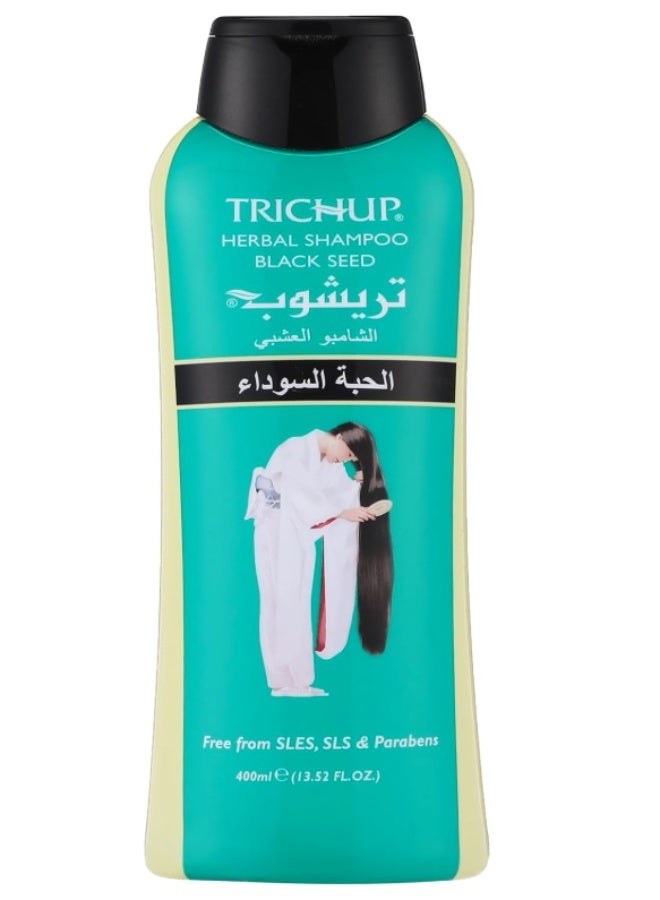 TRICHUP Black Seed (Kalonji) Hair Shampoo - (400ml) | Strengthening, Nourishing & Anti-Hair Fall - Image 1