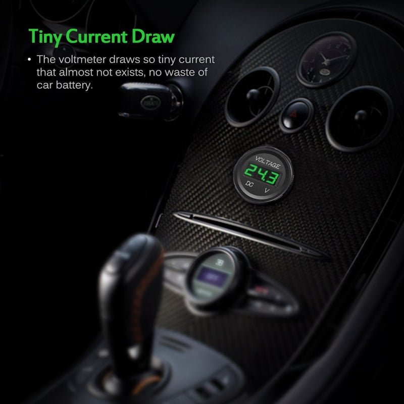 MICTUNING 12V LED Digital Voltmeter - Image 2