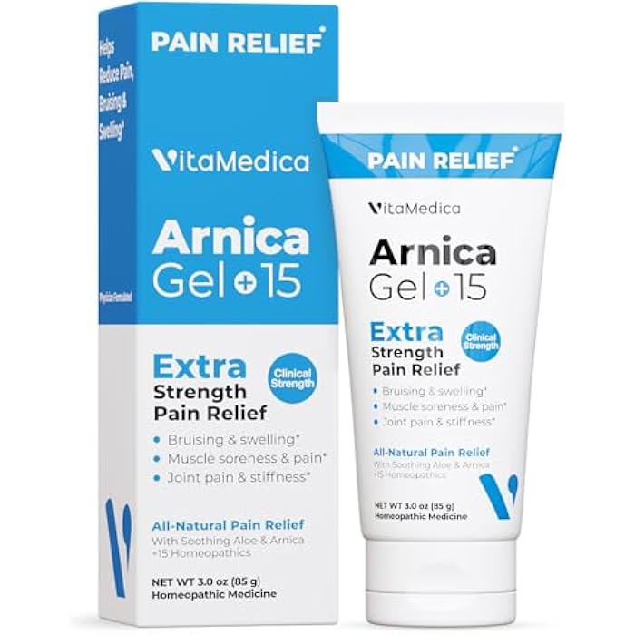 VitaMedica Arnica Gel Plus 15 Healing Plant Compounds, Extra Strength Formula for Bruising, All-Natural Plant-Based Topical Gel - Image 1