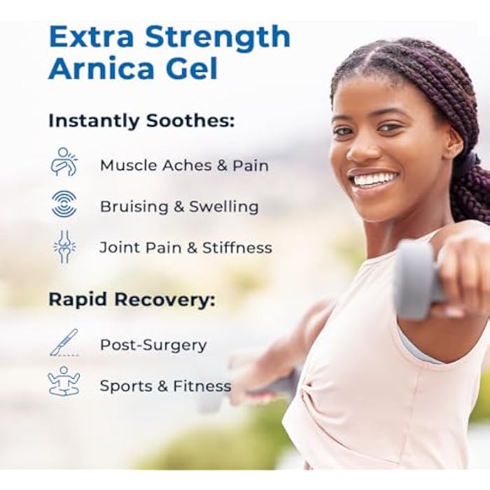 VitaMedica Arnica Gel Plus 15 Healing Plant Compounds, Extra Strength Formula for Bruising, All-Natural Plant-Based Topical Gel - Image 2
