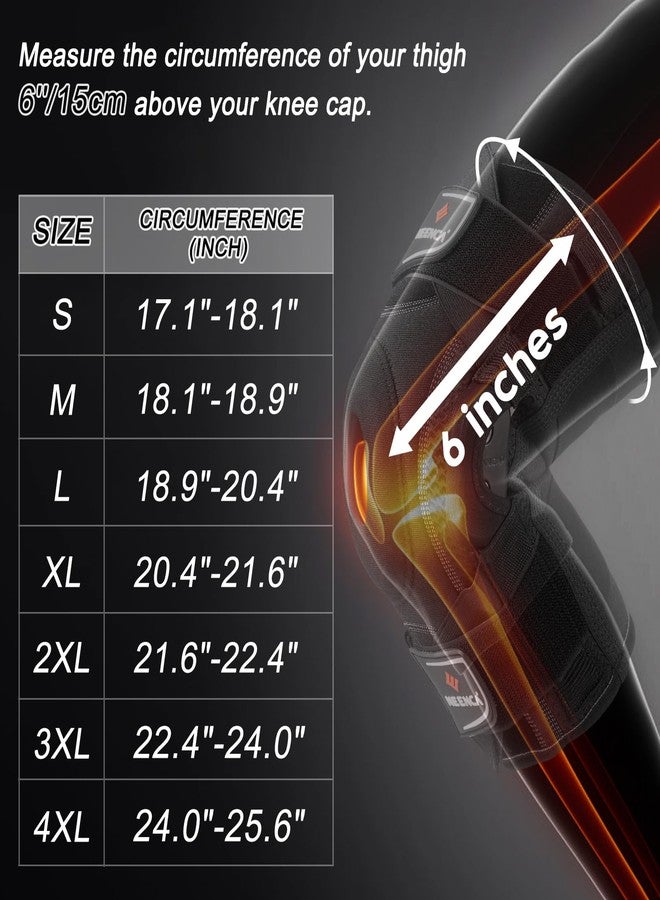 NEENCA Knee Braces for Knee Pain Relief, Compression Knee Sleeve with Patella Gel Pad & Side Stabilizers, Medical Knee Support for ACL, PCL, Arthritis, Joint Pain, Running, Workout, Wrestling Knee Pad - Image 3