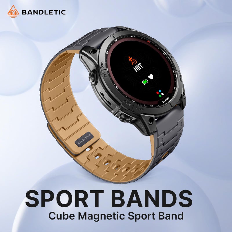 Bandletic سوار Bandletic متوافق مع Garmin Fenix 6X/7X، سوار ساعة مغناطيسي ناعم من السيليكون بحجم 26 مم بديل لـ Fenix 8 51 مم/7X 6X Pro/5X Plus/3/Instinct 2X/Enduro/Tactix/Descent MK2i الذكية - Image 2