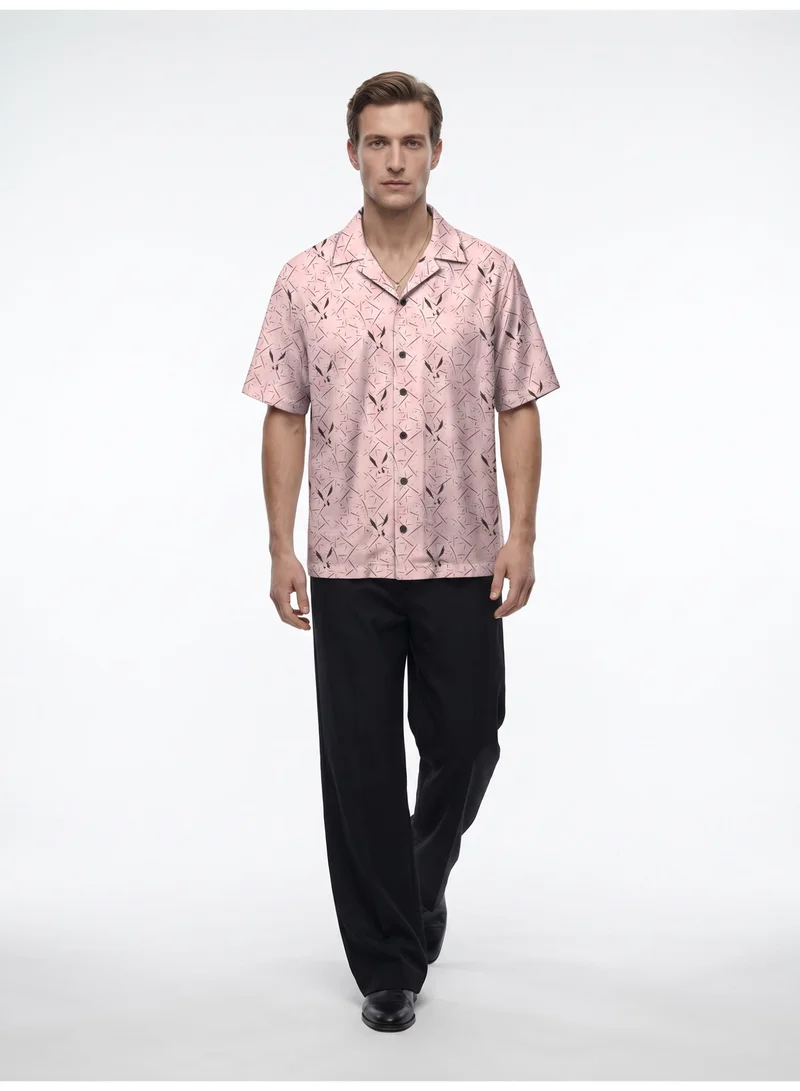 Tezhhomayaa Mythikaya Droplets Cuban Collar Shirt – Abstract Print