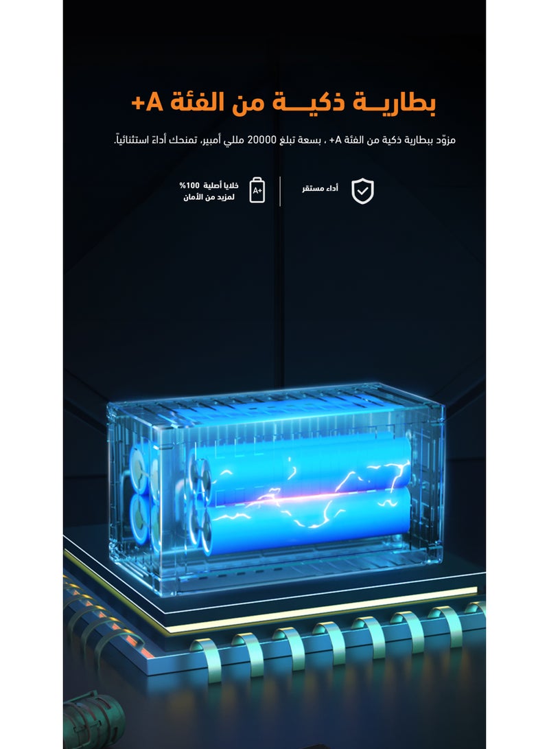 وبو شاحن متنقل container باللون الفضي بسعة 20,000 ملي أمبير - Image 4
