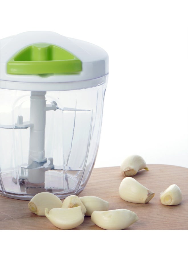 NAMSON - Pull Vegetable Chopper Salad Maker |Onion Chopper Na-7998 | 3 Blades | Easy To Clean & Use | Pull To Operate | Spinner - Image 1