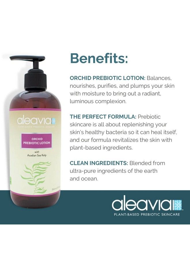 Aleavia Orchid Prebiotic Body Lotion Lightly Scented Allnatural Moisturizing Body Lotion With Organic Essential Oils For Soft Smooth Skin 12 Oz - Image 3