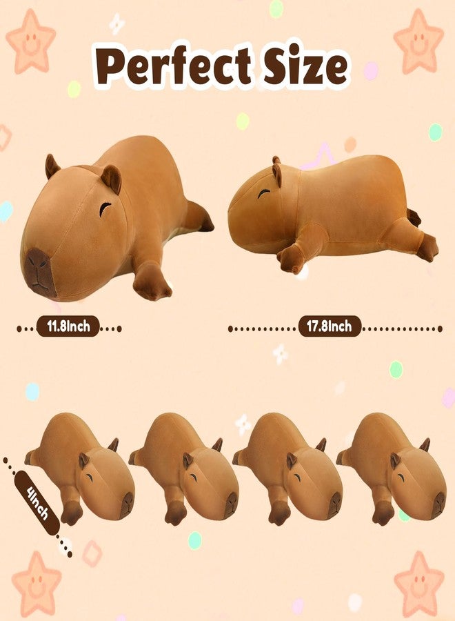 SQEQE Stuffed Capybara Plush - Cute Capybara Mommy with 4 Babies Surprise Soft Capybara Animal Toy Christmas, Valentine's, Birthday Gifts Ideal for Boys and Girls - Image 3