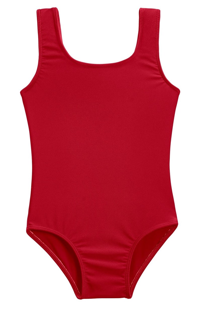City Threads Girls One Piece Swimsuit UPF 50+ Comfortable Durable Soft Made in USA, Red, 3T - Image 3
