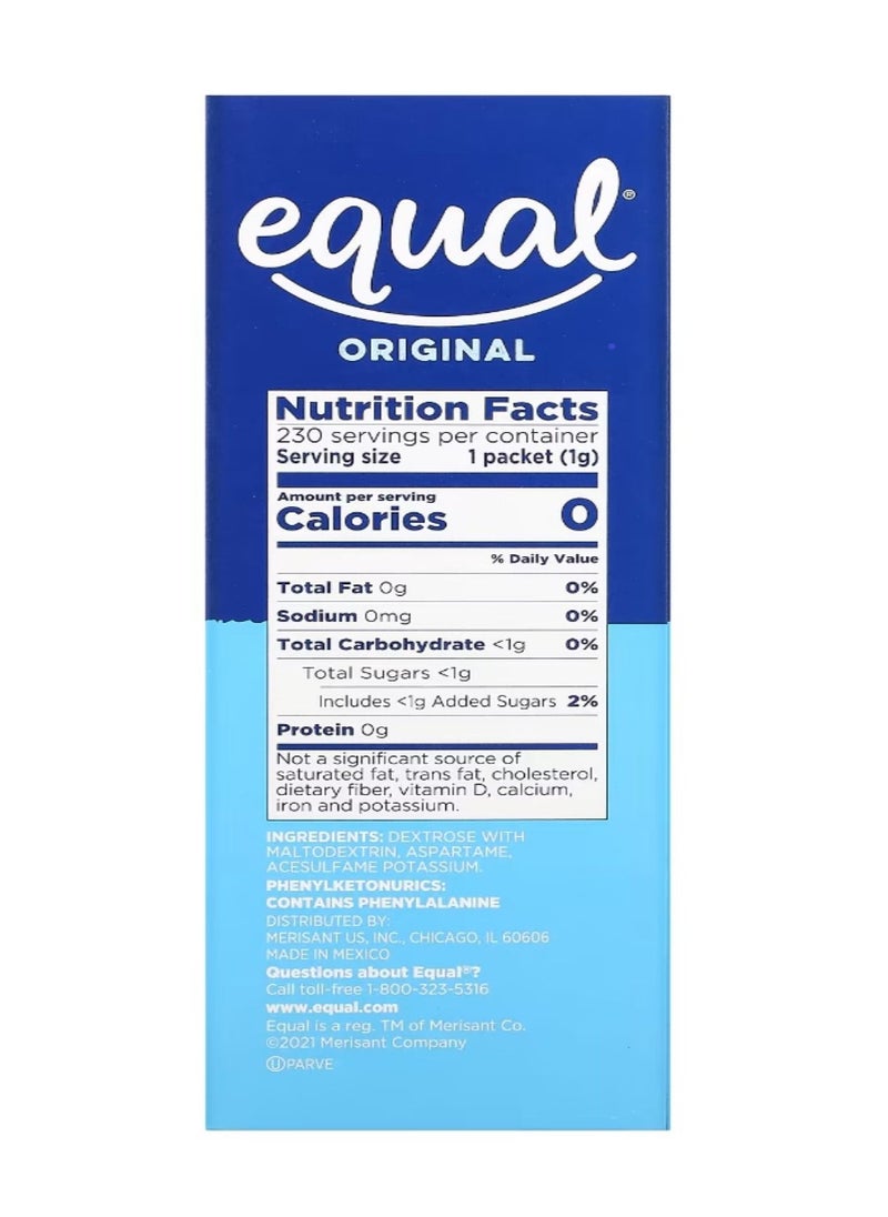 Equal - Equal Original  Zero Calories Sweetener 115 Packets - Image 1