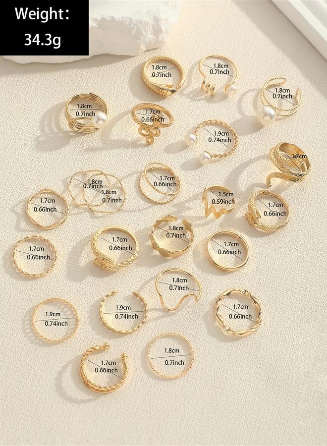 Take Two Set of 23 - Assorted Embellished Rings - Image 2