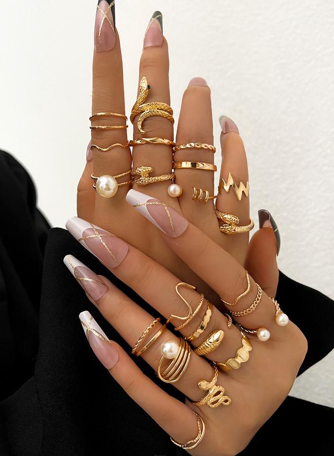 Take Two Set of 23 - Assorted Embellished Rings - Image 1