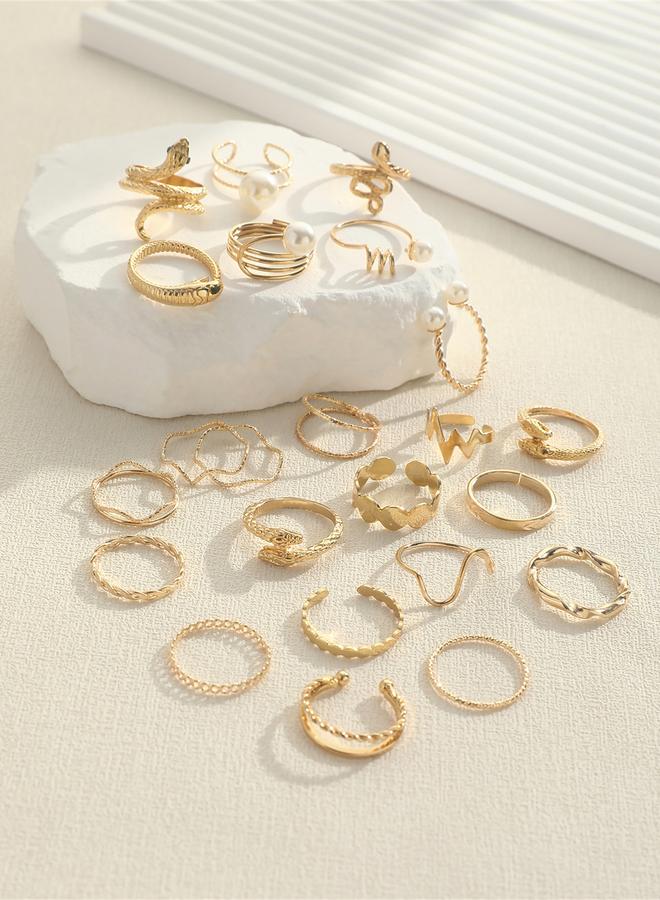 Take Two Set of 23 - Assorted Embellished Rings - Image 4