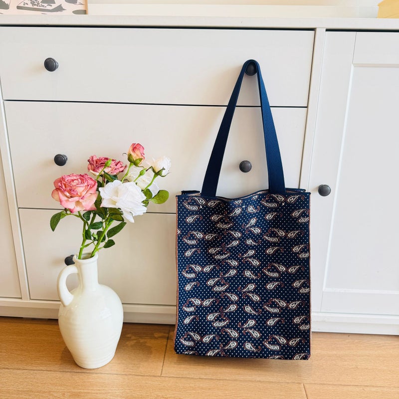 Ethnic Style Design Almond Flower Element Knitted Shoulder Bag For Women Versatile Travel Portable Large Capacity Shoulder Bag Trendy - Image 3