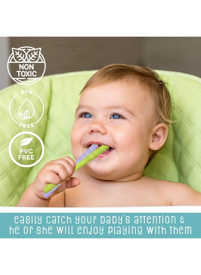 سبريك أنابيب التسنين للأطفال، أعواد مضغ من السيليكون الناعم للأطفال من عمر 0 إلى 18 شهرًا، شفاطات عضاضة للأطفال الصغار، أنبوب تسنين خالٍ من مادة BPA، ألعاب تسنين متعددة الألوان، هدايا للأطفال - Image 4