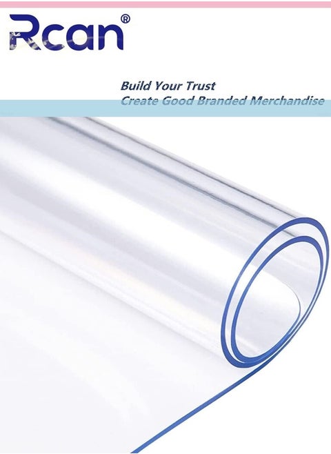 Clear Table Protector 1.5mm Thick Rectangular PVC Clear Desk Pad Mat Plastic Table Cover Dining Table Protector Desk Protector Mat Clear Clear Desk Pad for Writing Desk 60 x 120cm