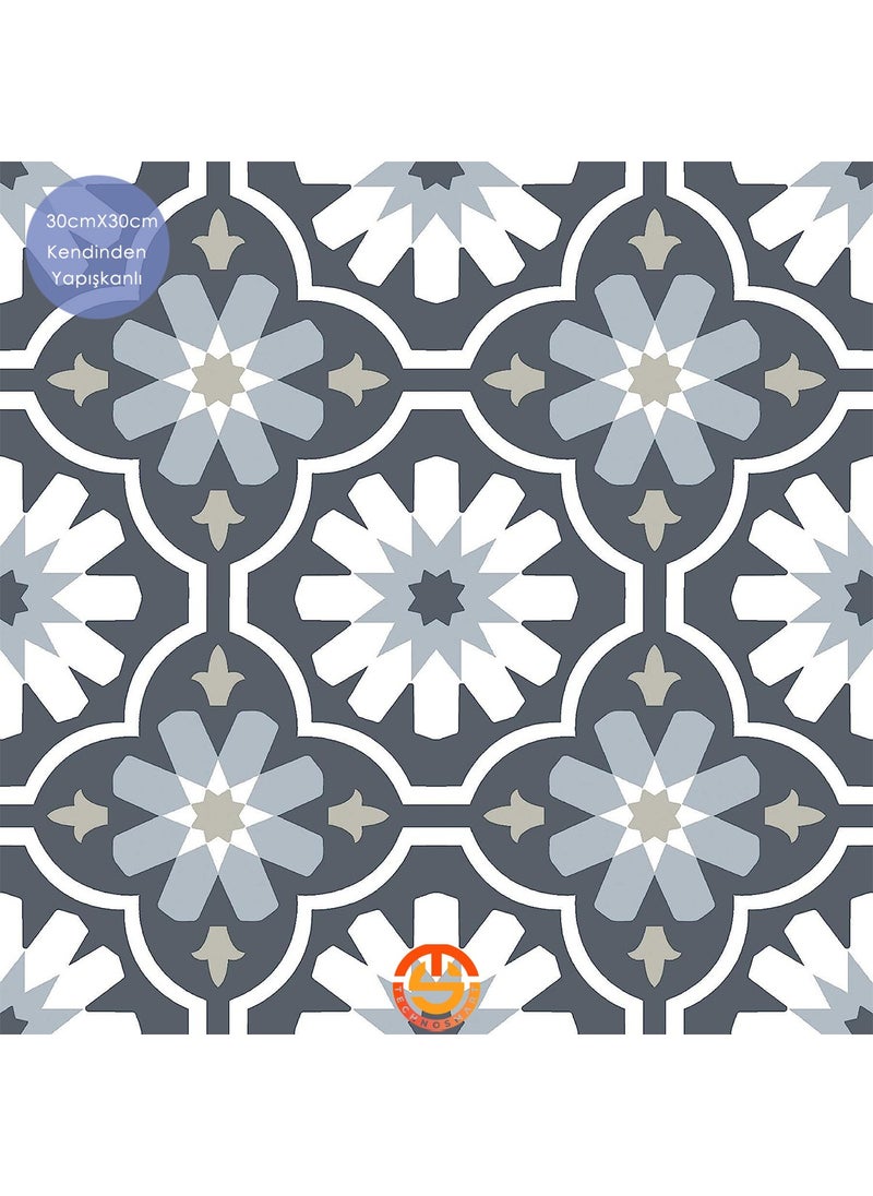 Technosmart 1Pcs 30CM×30CM Self-Adhesive Lvt Floor and Wall Covering Kitchen Bathroom Tile Sticker  - Image 1