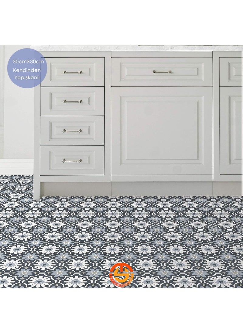 Technosmart 1Pcs 30CM×30CM Self-Adhesive Lvt Floor and Wall Covering Kitchen Bathroom Tile Sticker  - Image 3