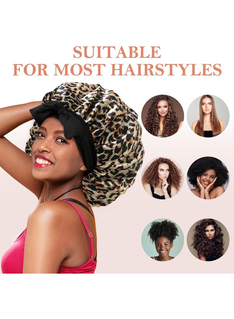 Large satin bonnet for curly hair + Magic detangling brush - Image 5