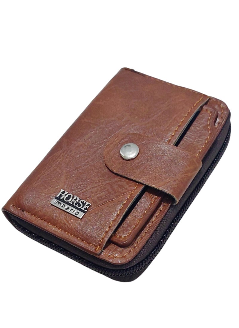 Horse - Small unisex leather wallet with extra separated card holder - Image 1