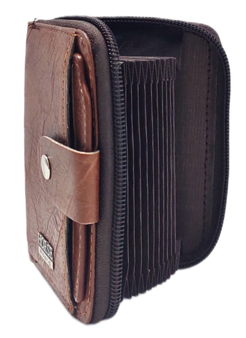 Horse - Small unisex leather wallet with extra separated card holder - Image 1