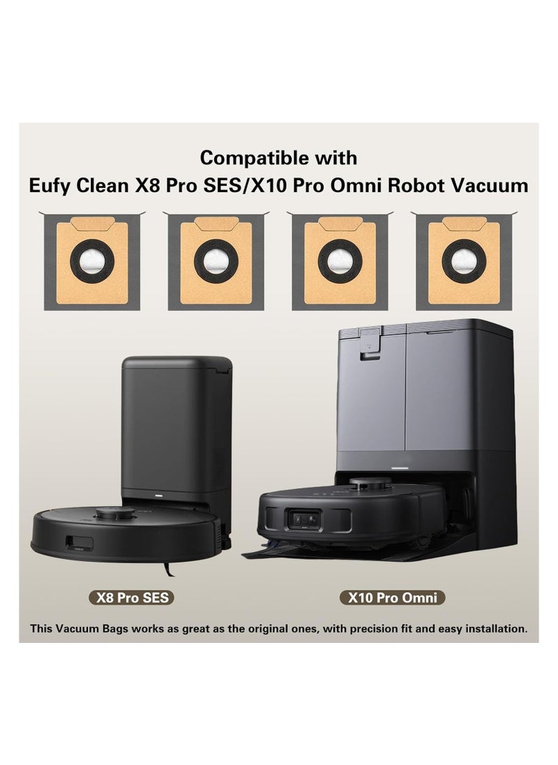 ماركة غير محددة - 5 قطع من أكياس الغبار البديلة متوافقة مع مكنسة روبوت Eufy Clean X8 Pro X10 Pro Omni Robot Vacuum، قطعة ملحقات أكياس الغبار البديلة ذات السعة الكبيرة التي يمكن التخلص منها - Image 1