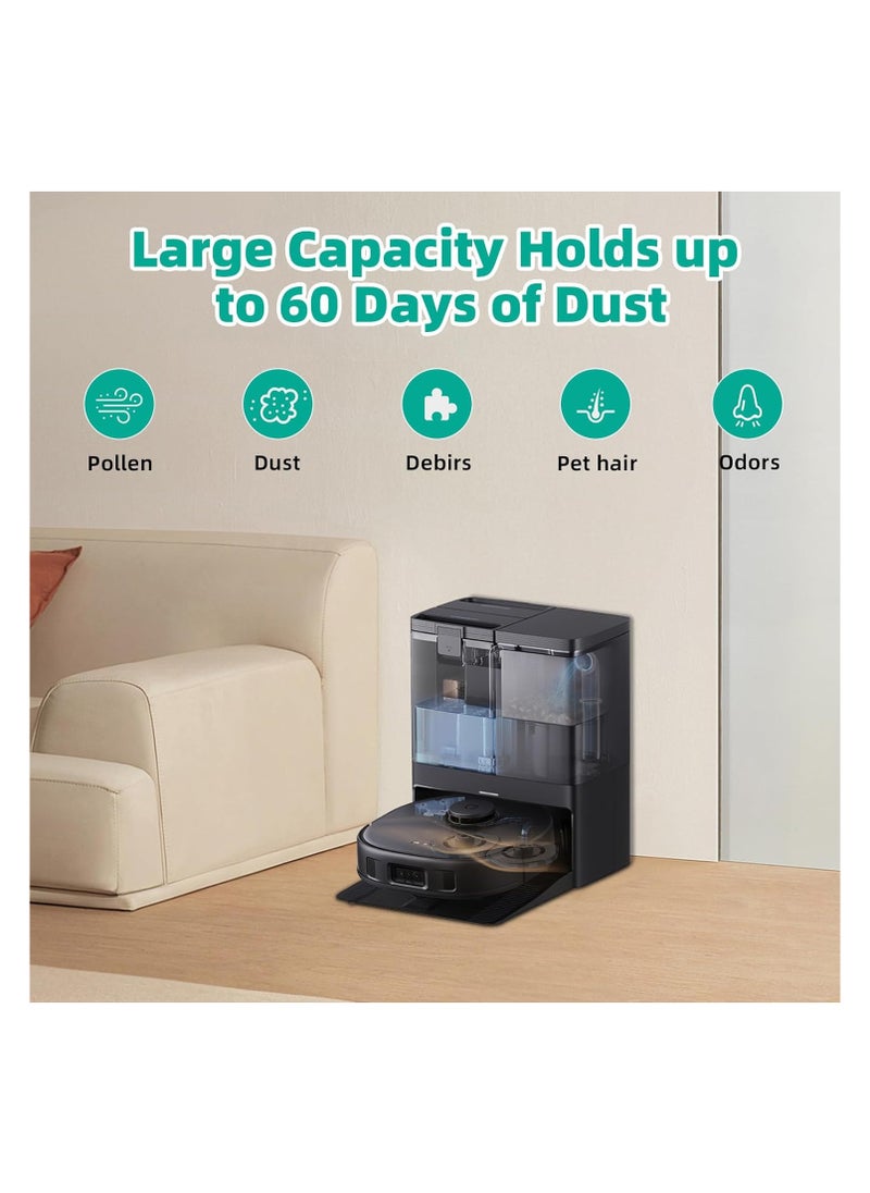 ماركة غير محددة - 5 قطع من أكياس الغبار البديلة متوافقة مع مكنسة روبوت Eufy Clean X8 Pro X10 Pro Omni Robot Vacuum، قطعة ملحقات أكياس الغبار البديلة ذات السعة الكبيرة التي يمكن التخلص منها - Image 1