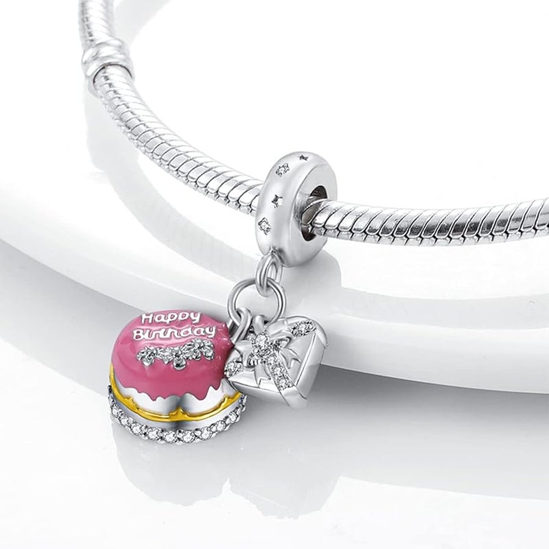 NARMO Charms fr Pandora Armbnder 925 Sterling Silber Herz Charms fr Armbnder Schmetterling Charms Original Charm fr Frauen Silber Armband Charms - Image 2