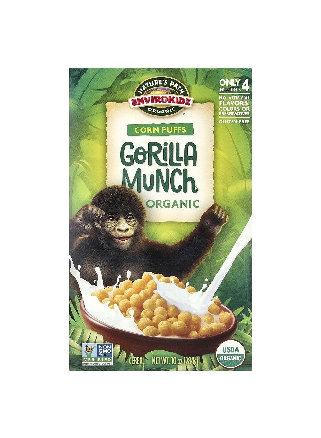 Nature's path Nature's Path, EnviroKidz, Organic Corn Puffs Gorilla Munch Cereal, 10 oz (284 g) - Image 1