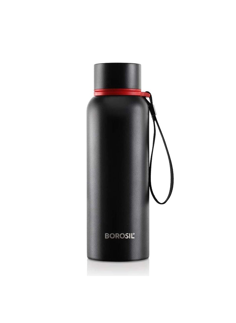 BOROSIL Borosil Hydra Trek 700 ml Stainless Steel Water Bottle | Double Wall Vacuum Insulated Flask, Black | 20 Hours Hot & 24 Hours Cold | Ideal for Personal & Corporate Gifting | 1 Year Warranty  - Image 4